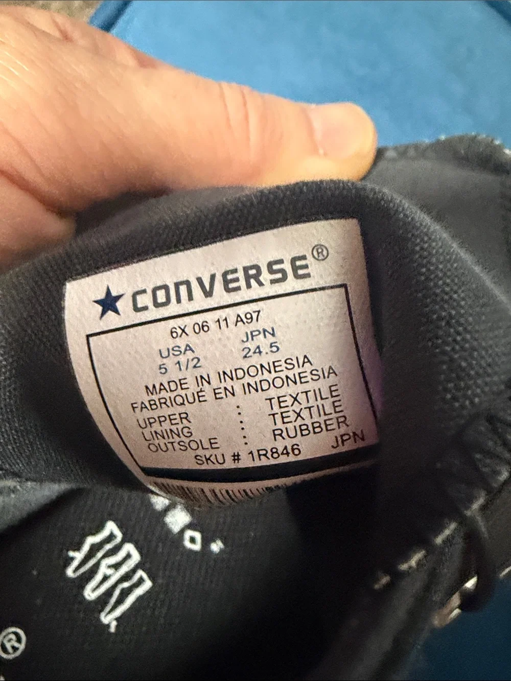 Converse Black High-Top Platform Sneakers with White Trim - Picture 5 of 5